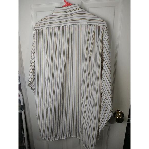 Sears Roebuck Men's 2X* Vintage Button Striped Shirt 17 34/35 Single Needle - Picture 13 of 14